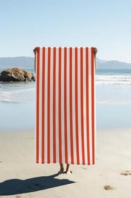 Resim Dijital Baskı Plaj Deniz Havlusu Renkli Çizgili Desen Peştamal HVL0224 