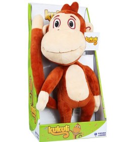 Resim Kukuli Müzikli Peluş Oyuncak Maymun - 