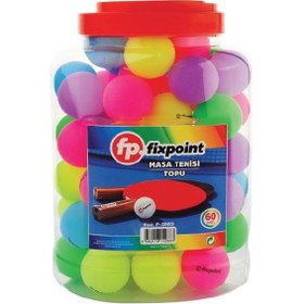 Resim Fixpoint P-2883 Renkli Masa Tenisi Topu - 60'lı Paket 