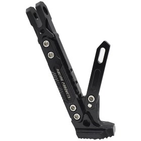Resim Honmex Motor Süpürgesi Ayarı Motor Bisikleti Parklama Standı Alüminyum Siyah Ayarlanabilir Ayaküstü Tutucu 