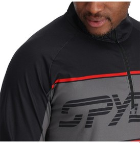 Resim Spyder Spyder Paramount 12 Zip Erkek Siyah İçlik Üst 10011 