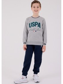 Resim U.S. Polo Assn. Lisanslı Erkek Çocuk Alt Üst 2 Parça Eşofman Takımı Us2223 Grimelanj 