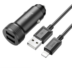 Resim Kamardey Hoco Z49 Çift Usb Girişli Araç Şarj Başlık Usb To Type-c Kablo 