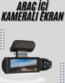 Resim teknodayım Çift Kameralı Araç Kamerası Ön ve Arka Kameralı 