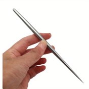 Resim 1 Adet Paslanmaz Çelik Çömlek Heykel İğnesi - Şarj Edilemeyen Manuel Kil Detaylandırma Aracı - Dokulama, Oyma ve Akupresür Teknikleri İçin - Profesyonel Sınıf El Sanatları Modelleme Çubuğu 