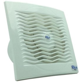 Resim yunuskayatek Blue Plast Kar Beyazı 98x159x159mm 100mm Tuvalet-Banyo Aspiratörü Zikzaklı Tasarım 