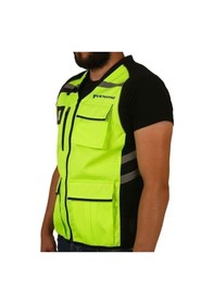 Resim Venom Motosiklet Yelek Reflektif Neon Reflektörlü Motorcu Yelek 