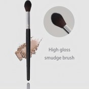 Resim Highlighter Detay Fırçası, Alev Şekilli Göz Makyajı Karıştırma Fırçası, Renkten Esnek Geçiş, Ahşap Sap, Naylon Kıllar, Detaylı Göz Konturları İçin İdeal 