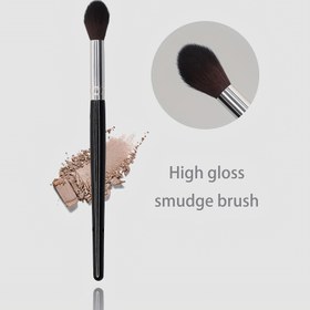 Resim Highlighter Detay Fırçası, Alev Şekilli Göz Makyajı Karıştırma Fırçası, Renkten Esnek Geçiş, Ahşap Sap, Naylon Kıllar, Detaylı Göz Konturları İçin İdeal 