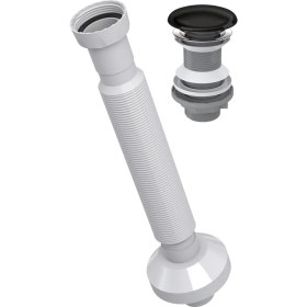 Resim Monavit Seramik Kapaklı Siyah Klik Klack Lavabo Süzgeci 32 Sifon 