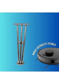 Resim 20 Cm Metal Boncuklu Koltuk Ayağı Mobilya Ayağı Ünite Ayağı Konsol Ayağı Puf Berjer Ayağı Krom 