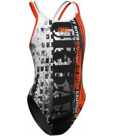 Resim Mad Wave Crossback Kız Çocuk Yüzücü Mayosu Siyah 