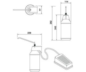 Resim Omnipazar Genesit GS08 Ayak Pedallı Batikon Verici 950 ml 12205 