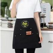 Resim Yeni Logo Polyester Önlük BBQ, Mutfak, Restoran için - Ayarlanabilir Askılar, Ön Cebi, Kısa Uzunluk, Dayanıklı ve Rahat Gıda Hizmeti, Restoran Üniformaları, Şık Önlük Tasarımı, Fonksiyonel Cep 