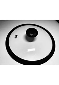 Resim Silikon Tencere Cam Kapak 22 Cm Siyah 