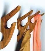 Resim Yapışkanlı Ahşap Askı,Banyo Askısı, Doğal Ahşap (2 adet) Y askı Diğer 