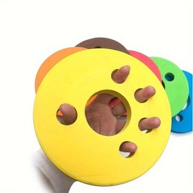 Resim 1 adet Sarı Köpük Balıkçılık Misina Sarıcı, Büyük Obje Misina Grubu Şaftı, Av ve Balıkçılık Ekipman Aksesuarı, Ana Misina Sarma İçin Dayanıklı Bobin 