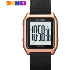 Resim Hanyang Gül Altın-Beyaz Skmeı Moda 5bar Su Geçirmez Dijital Kol Saati Askeri Kronograf Tarih Hafta Erkekler Için Spor Saatler Çalar Saat Reloj Hombre (Yurt Dışından) 