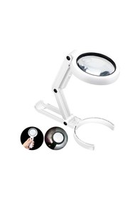 Resim Büyüteç Lambası - 8 Led Işıklı Aydınlatmalı Büyüteç, Gazete İçin 5x Büyüteç Okuma Standı 