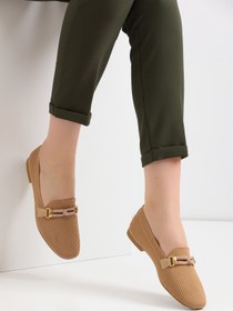 Resim Genel Markalar Nude Kadın Triko Aksesuarlı Thermo Taban Babet 2026 