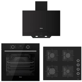 Resim Ferre Fryart XE63CS + SC205 FA + D063-SA Airfry Siyah Ankastre Set 