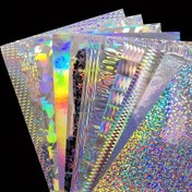 Resim 10 adet Gümüş Renkli Lazer Yansıtıcı Balıkçılık Yemi Etiketleri Yapışkan Su Geçirmez Yem Malzemesi 20x10cm 