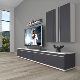 Resim Decoraktiv Eko 5220t Mdf Tv Ünitesi Tv Sehpası - Beyaz - Antrasit 
