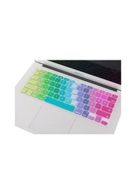 Resim Apple Uyumlu MacBook Air Pro Klavye Koruyucu 13-15-17Inc İngilizcetürkçe Ustip Yeşil Pembe 