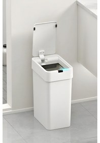 Resim Sensörlü Otomatik Slim Çöp Kovası 9 Lt+ Deterjan Hazneli Silikon Klozet Fırçası 