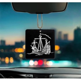 Resim Gemi Desenli Pleksi Dikiz Ayna Süsü 