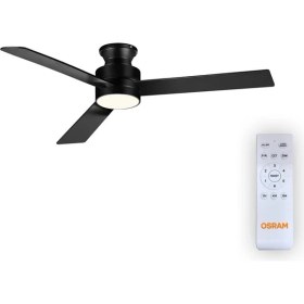Resim Gfc Life Store Ceiling Blade Fan 18W 3 Kanatlı Siyah Kumandalı Tavan Vantilatörü 