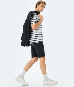 Resim Koton Normal Bel 5 Cepli Slim Fit Jean Şort Siyah 5sam40016ıd Siyah 