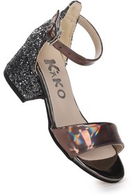 Resim Kiko Kids Sheila Ayna Çam Günlük Kız Çocuk 3 Cm Topuklu Sandalet Abiye Ayakkabı 