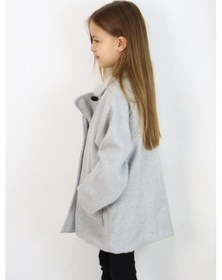 Resim Miababy Reglan Kol Unisex Kaşe Kaban Taba 