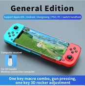 Resim Kırmızı-tip-c Oyun Konsolu Teleskopik Cep Telefonu D3 Gamepad Pubg Android İos Nss Cadı Ps4 Için Bluetooth5.0 Kablosuz Oyun Denetleyicisi 