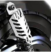 Resim Hightower 2 Adet Motosiklet Aksesuarı Gümüş Evrensel Ön Fork Kapağı Ve Egzoz Koruyucu Tüm Arazi Araçları İçin 