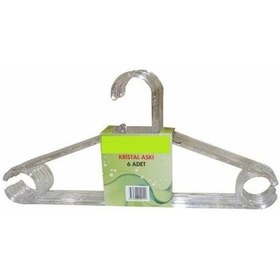 Resim Sert Plastik Elbise Askısı 24 Adet Şeffaf 