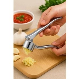 Resim Store Metal Sarımsak Ezici, Paslanmaz Çelik Ergonomik Saplı Dayanıklı Pratik Sarımsak Presi 