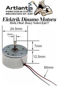 Resim Doganline Store Dinamo Motoru 6 V 1 Adet Elektrik Üreten Motor Eğitici Hobi Deney Okul Elektrik Motoru Deneyler İçin 