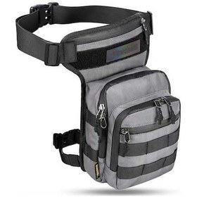 Resim Pazly Çok Amaçlı Motosiklet Bacak Çantası - Nefes Alabilir, Geniş Kapasiteli, Bisiklet Outdoor Gri 