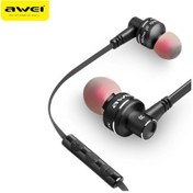 Resim Siyah Awei Es-10ty Kablolu Kulaklıklar Mic Metal Kulak İçi Kulaklık Süper Bas Stereo Spor Kulaklık Cep Telefonu Kulakiçi 3.5mm 