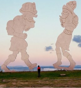 Resim Türk Kahramanlar Hacivat Ve Karagöz Büyük Boy Ahşap Hobi Boyama S 