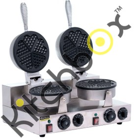 Resim Kitchbox Ticari Endüstriyel Çiçek Waffle Makinesi (2'li) 