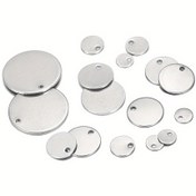 Resim 50 adet - 10 adet her pakette etiketli yuvarlak kolyeler, 6 mm'den 30 mm'ye kadar boyutlarda mevcuttur, kazılabileceği veya lazer baskıya tabi tutulabilir, DIY takı aksesuar malzemeleri için paslanmaz çelik yuvarlak kolyeler. 