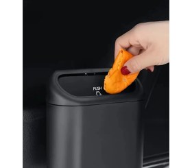 Resim Batcell Portatif Araç İçi Çöp Kutusu Kapaklı Organizer Taşınabilir Kova Universal Uyumlu Dayanıklı Malzeme 