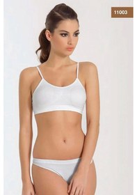 Resim Miss Fit 11003 Bayn İnce Askılı Petli Büstiyer Beyaz 