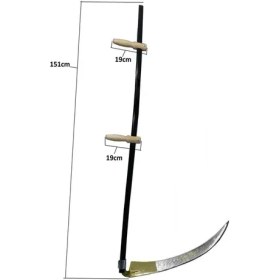 Resim Komple Tırpan - Metal Saplı 6 Parça Set - Ahşap Elcik 70 cm 