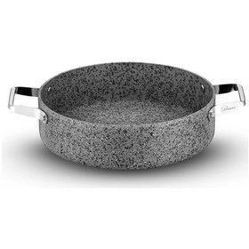 Resim Stone-age 30 Cm Çizilmez Yanmaz Yapışmaz İndüksiyonlu Basık Tencere Gri 