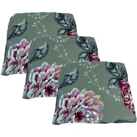 Resim Knsz sırt minderi 3 lü zng&mğr&uslu yaprak gri kumaş cırtlı tel bar sandalyesi sırtı için 