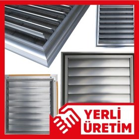 Resim (35X36) Alüminyum Parlak Krom Menfez Banyo Havalandırma Panjur -Y 